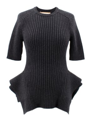Michael Kors charcoal wool knitted top