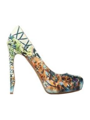 Nicolas Kirkwood Tropical Bird Print Pumps