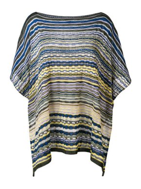 Missoni Striped Knit Poncho