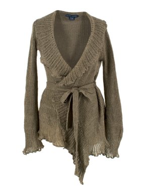 Ralph Lauren Olive Green Wrap Knit Cardigan