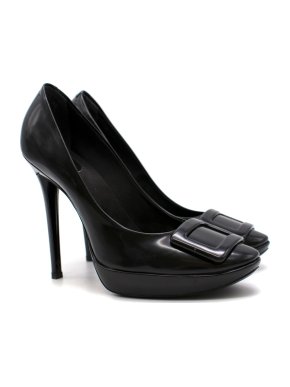 Roger Vivier Patent Black Heeled Pumps