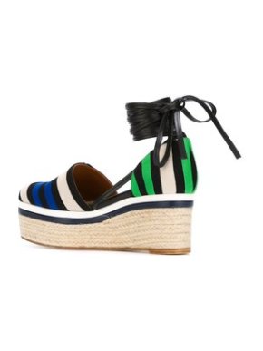Lanvin striped wedge sandals