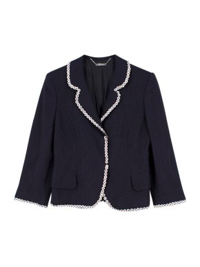 Alexander McQueen Navy Buttoned Blazer