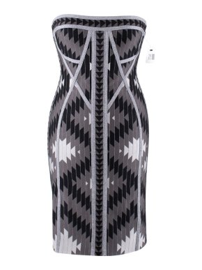 Herve Leger Dree Silver Bandage Dress