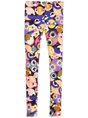 Fendi Girl's Monster Printed Leggings