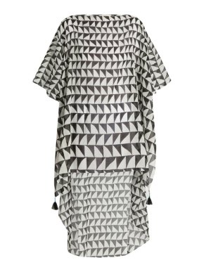 Kalmar Zig-zag Print Cape Cover Up