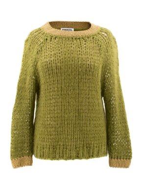 Essentiel Antwerp Green and Gold Mohair Sweater