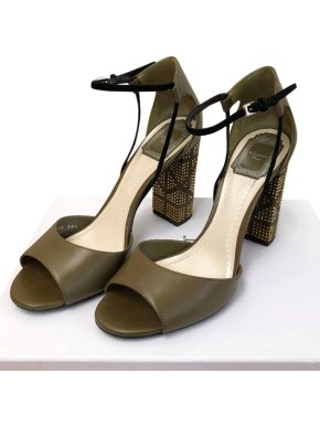 Dior Studded Block Heeled Sandals