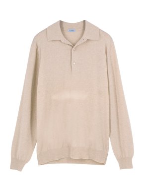 Malo Cashmere Long Sleeve Polo Top