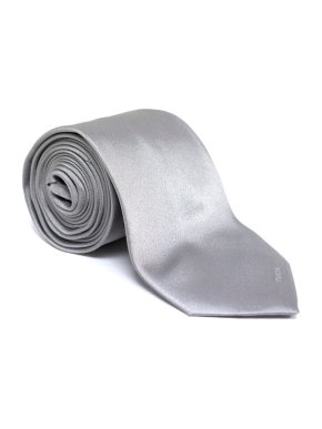 Prada Silver Silk Tie