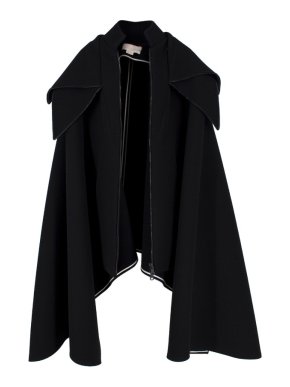 Antonio Berardi Black Wool-Blend Cape