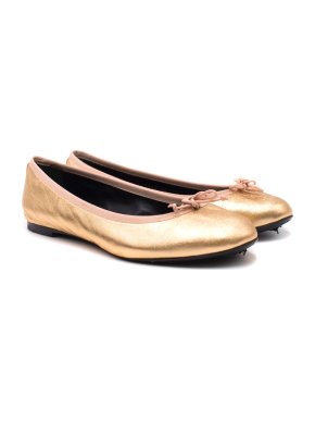 Saint Laurent Metallic Ballerina Flats