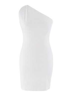 Tom Ford Fitted White One-Shoulder Dress