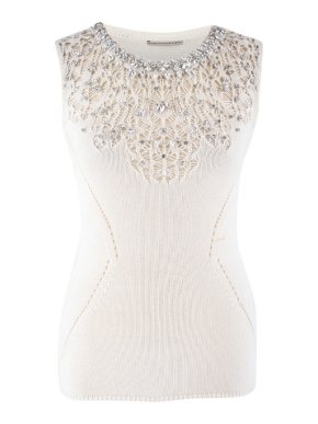 Ermanno Scervino Embellished Knit Top