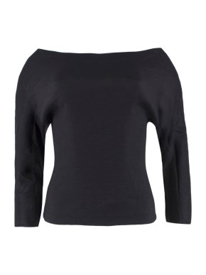 Donna Karan Black Bardot Top