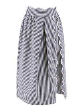 Alice McCall Striped Wrap Midi-Skirt