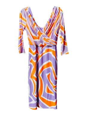 Emilio Pucci Silk Printed Draped Dress