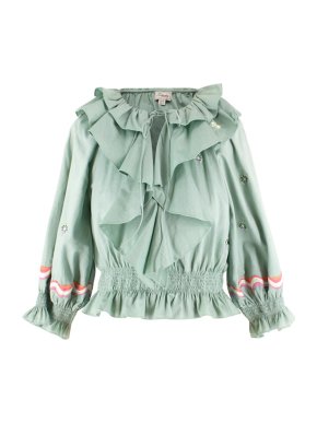 Temperley Temperly London Embroidered Ruffle Top