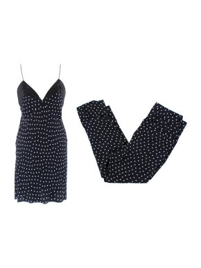 Haider Ackermann Navy Polkadot Trouser and Top Set