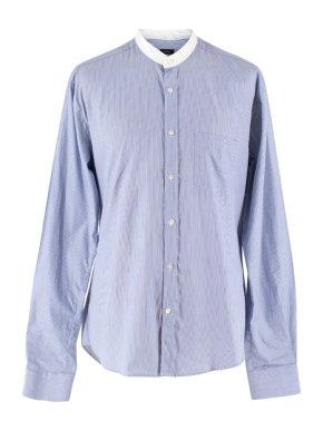 Joseph Blue and White Pinstripe Button-Up Top