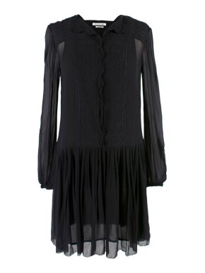 Isabel Marant Etoile Sheer Embroidered Drop Waist Dress