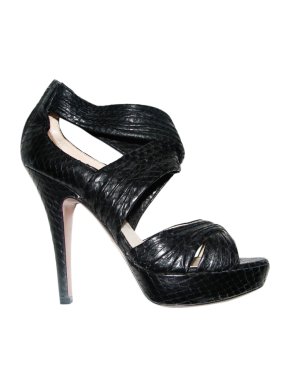 Prada Black Python sandals