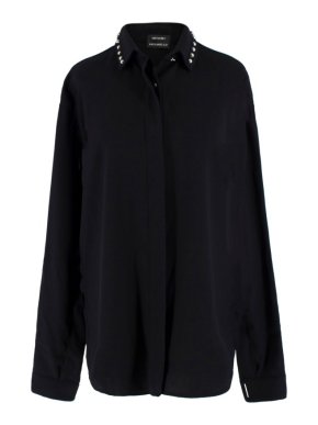 Anthony Vaccarello Classical Studded Wool Shirt