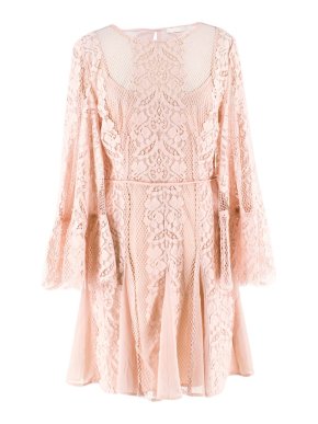 Talulah Pink Lace Bell Sleeve Dress