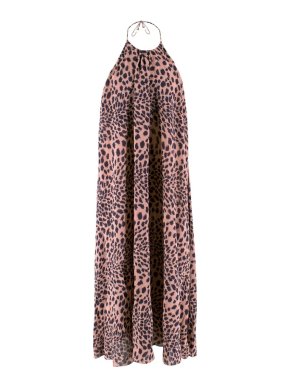 Zimmermann Zimmerman Leopard Print Halterneck Dress