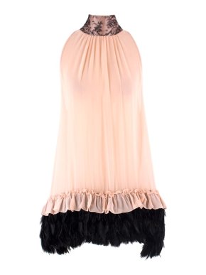 Myla Pink Silk Feathered Babydoll