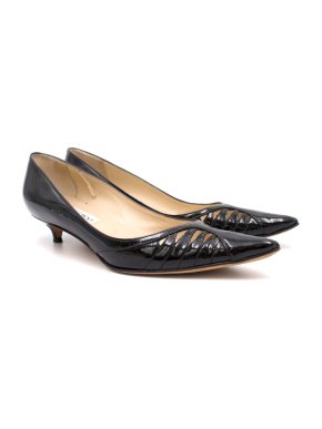 Jimmy Choo Black Kitten Heel pumps