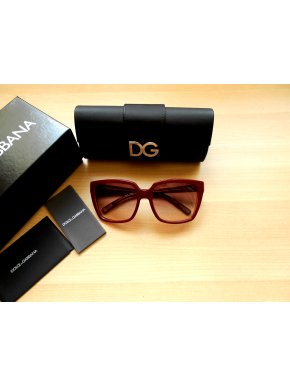 New Dolce & Gabbana Red Square Oversized Sunglasses