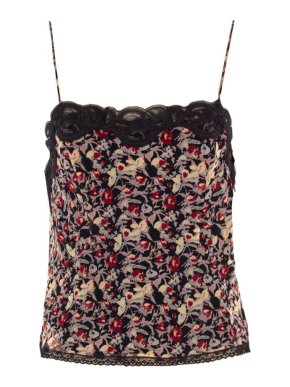 Anna Sui Silk Floral Vest Top