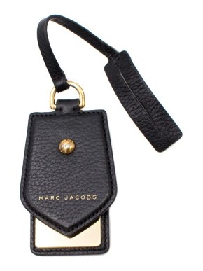 Marc Jacobs Black Leather Gold Toned Key Ring