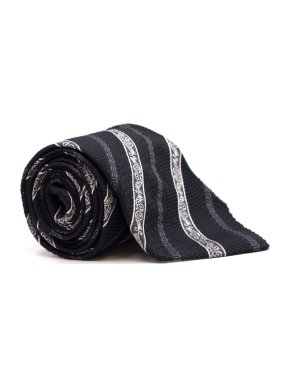 Versace Monochrome Silk Patterned Tie