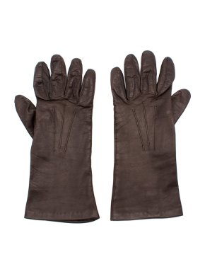 Pickett Brown Leather and Silk Gloves