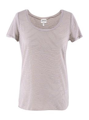 Armani Collezioni Grey Striped Sheer Top