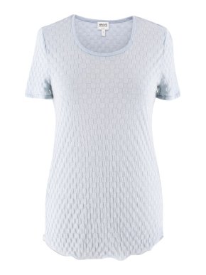 Armani Collezioni Light Blue Textured Top