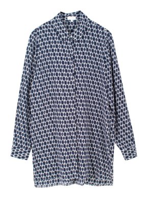 Escada Sport Silk Diamond Print Shirt Dress