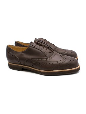T & F Slack Shoemakers London Handmade Dark Brown Brogues