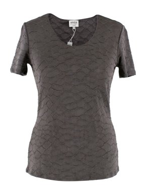 Armani Collezioni Gray Textured T-Shirt