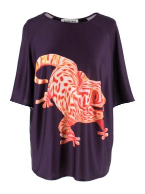 Katie Eary Lizard Print Purple T-shirt