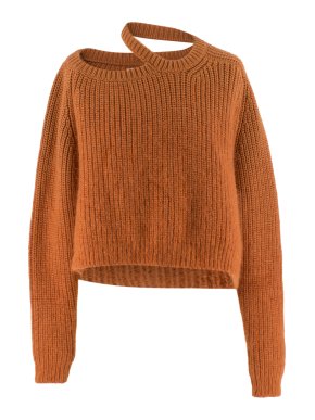 Katie Eary Men's Cold-Shoulder Cropped Sweater