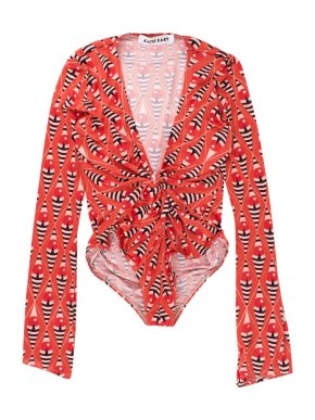 Katie Eary Orange Printed One-piece Swimsuit