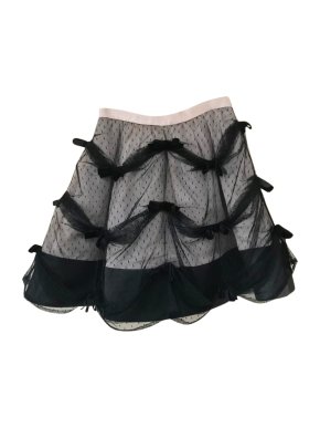 Red Valentino Black Tulle Skirt