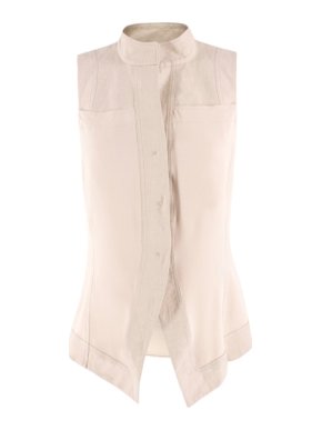 Donna Karan Beige Linen Vest