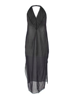 Donna Karan Black Sheer Halterneck Dress