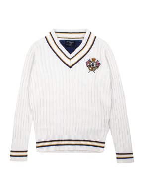 Hackett London White Cable Knit Jumper