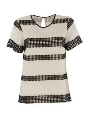 Michael Michael Kors Striped Lace Top