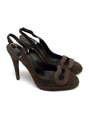 Pierre Hardy Suede Sling Back Sandals